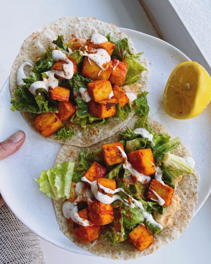 Buffalo Tofu Caesar Tacos Erin Ireland